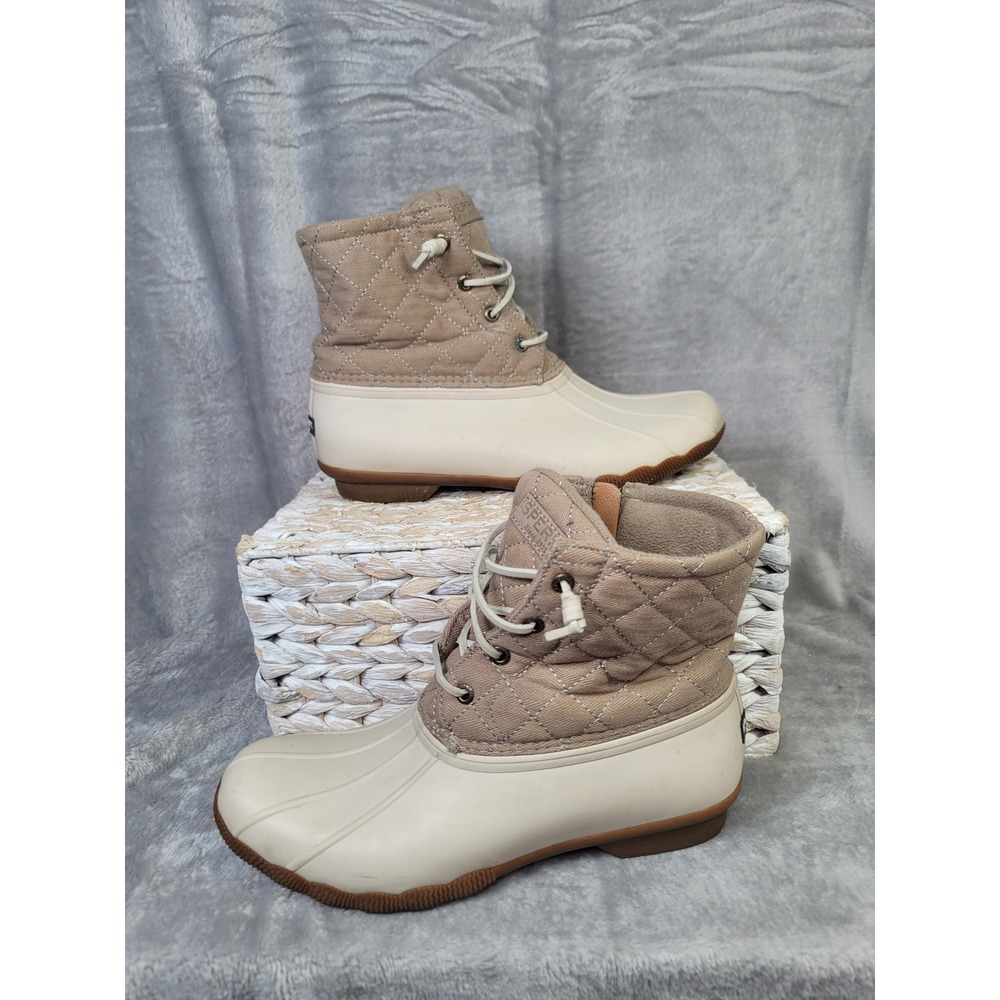 Sperry Saltwater Quilted Waterproof Duck Boots Rustic Heritage Gorpcore Size 9.5